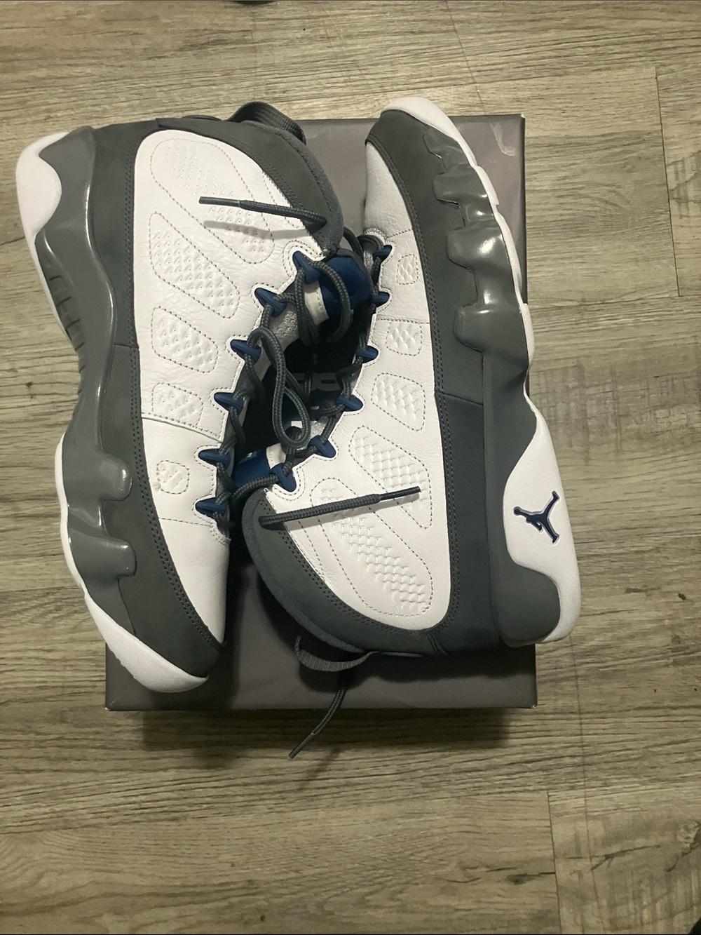 Jordan Men's Basketball Sneakers - White, Gray & Navy